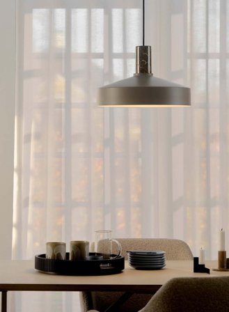 Elvas taklampe Ø38 - brun/marmor