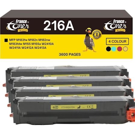 Kassett - FRANKRIKE TONER - W2410A - Kompatibel med HP LaserJet Pro M182n/M183fw - Svart - 1050 sidor