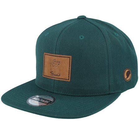 Moomin - Snufkin Engraved Patch Green Snapback Snapback Green Cap - @ Hatstore