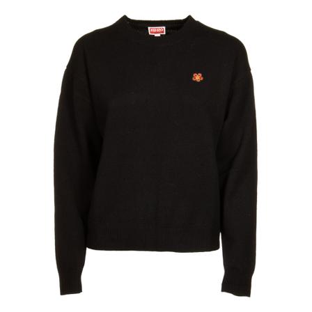 Kenzo, Round-neck Knitwear Zwart, Dames, Maat:L,print