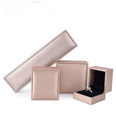 Jewelry Storage Box Brushed Pu Gift Ring Pendant Necklace Bracelet Holders Case With 4 Boxes
