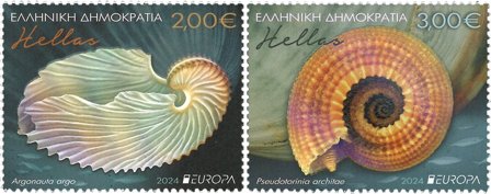 Grækenland - EUROPA 2024 Undervandsfauna og -flora - Postfrisk sæt 2v
