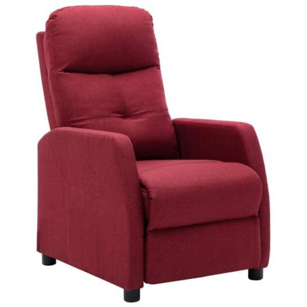 Vidaxl Reclinerfåtölj Vinröd Tyg Röd