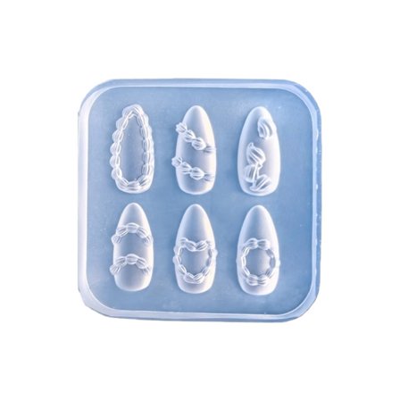 Fransk Creme Nederdel Neglekunst Skabelon Silikoneform Fleksibelt Manicureværktøj