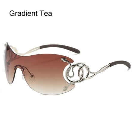 Y2K-solbriller vikles rundt GRADIENT TEA GRADIENT TEA