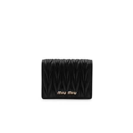 Miu Miu Wallets & Cardholders Sort, Dame Punge og Kortholder, Størrelse: ONE Size
