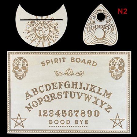 Ouija Boa - Trägraverad magisk tavla för spådom