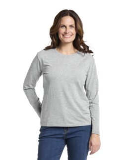 Pitkähihainen T-paita Vaalean harmaa-48/50-Åshild