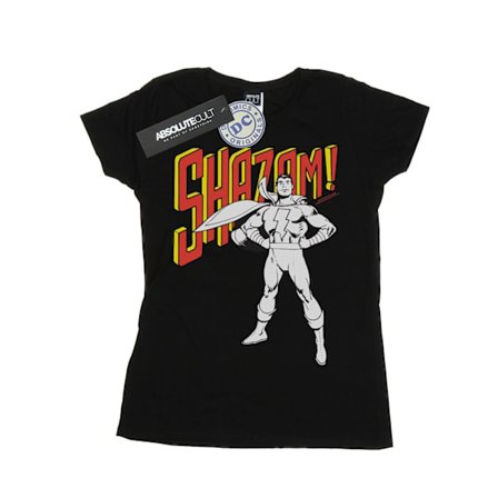 DC Comics Dam/Kvinnor Shazam Mono Action Pose Bomull T-shirt
