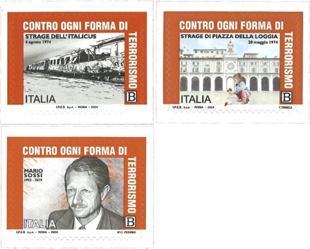 Italien - Terrorhændelser i Italien - Postfrisk sæt 3v