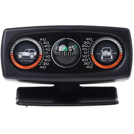 Kallistusmittari, 3 in 1 Auton Kompassi Kallistusmittari Kulma Rinteiden Taso Mittari Löytäjä Gradientin Tasapainottaja