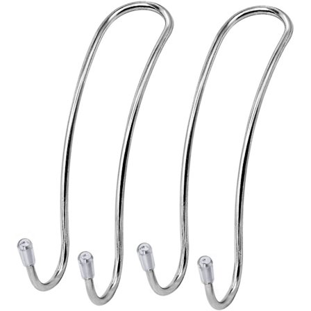 2 stk. rustfrie stål bilkrok, dobbel krok for seterygg