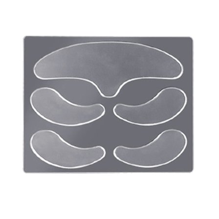 5 stk. Gjenbrukbare silikon anti-rynke ansikts- og pannemerker kinn- og hakemerker for ansikts- og øyelapper