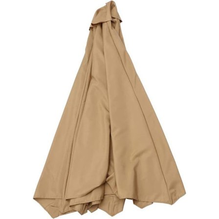Offset Parasoll Canvas 8 Ribbor 3×3m Ersättningsduk för Åttkantig Parasoll Ersättning Presenning UV-skydd (Khaki)