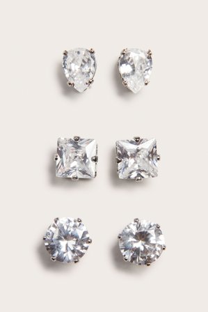 Kappahl | Kolczyki 3-pak | Srebrny