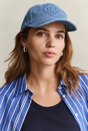 GANT Damen Denim Cap (ONE SIZE) Blau