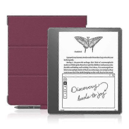 Amazon Kindle Scribe -jalustan suojakotelo, PU-nahkaa + TPU-kynäpaikka, e-lukijan suojakuori