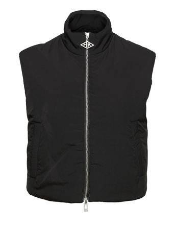 Padded Zip Vest Vests Padded Vests Svart HAN Kjøbenhavn