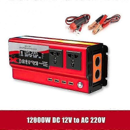 6000w 12000w 20000w Bil Inverter Ström Inverter DC Till AC 12v 24v Till 220v Bil Spänningsomvandlare Med USB Laddare För Telefon Surfplatta