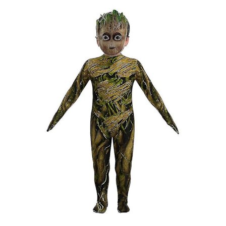 Jag är Groot Prestandakostym Guardians Of The Character Strumpbyxor Groot Bodysuit Med Mask Set Barn Unisex