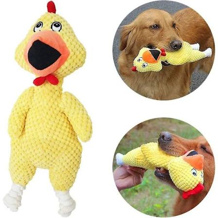 Holdbar Corduroy Pludshundelegetøj - Kvækkende Kyllingform