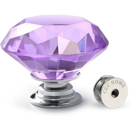 IC 10 ST Diamant Kristallglas Draghandtag Skåp Knoppar Skåp Lådor Skåp Byrå Bokhylla Garderob 40mm