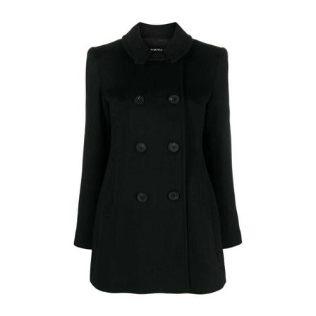 Emporio Armani, Double-Breasted Coats Zwart, Dames, Maat:M