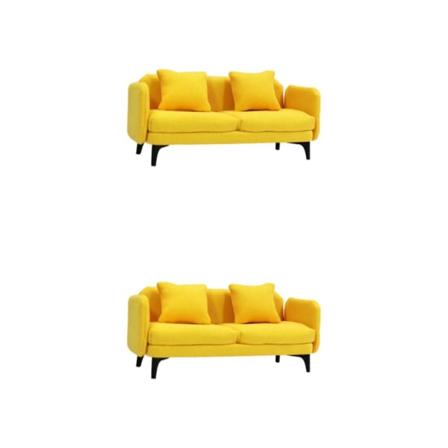 1/2 1:12 Miniatyr dubbelsoffa Sovrumsmöbler Yellow 17.3x7.4x7.6cm 2Set