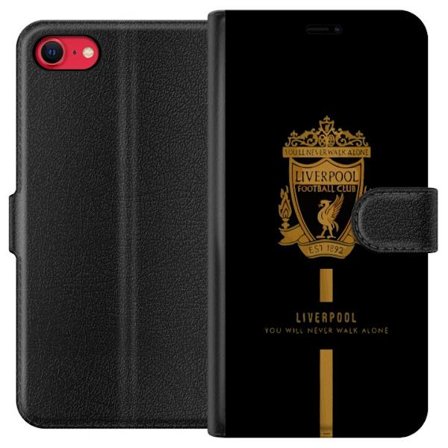 Kompatibelt Plånboksfodral till Apple Apple iPhone 7 Liverpool klubbemblem röd vit svart design