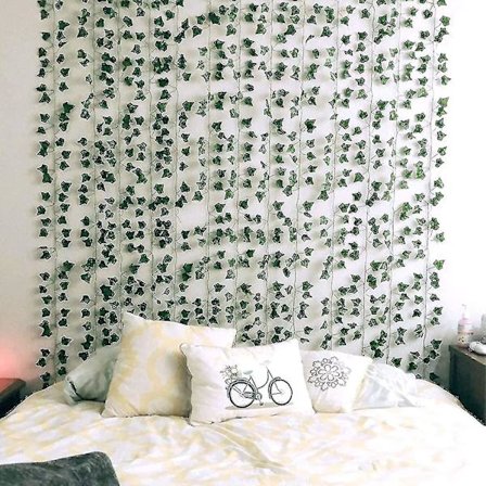 12 stk. kunstig efeu kunstig rattan, silke efeu guirlande grøn plante kunstig grøn hængende plante vin, egnet til bryllupsvæg, par værelse, hjem 