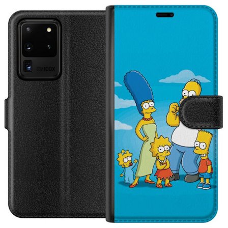 Yhteensopiva Lompakkokotelo Samsung Galaxy S20 Ultra The Simpsonsin perhepotretti Homer Margen, Bartin, Lisan ja Maggien ikoninen piirrosaihe täydell