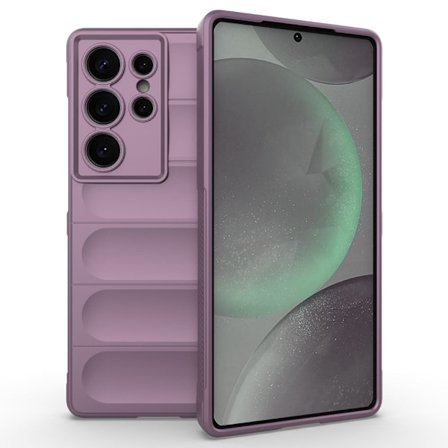 Blødt grebsformet Samsung Galaxy S25 Ultra cover - Lyselilla