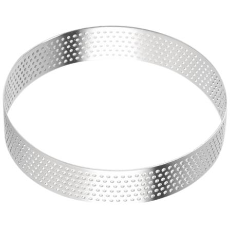 5 stk cirkulær tærtering i rustfrit stål fransk dessert perforeringsform Mousse frugttærte Quiche kage silver