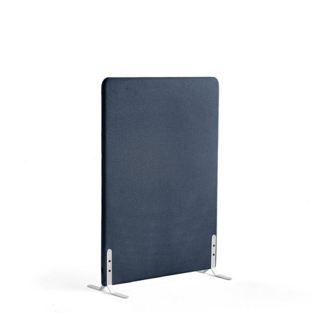 Raumtrenner ZONE, 1360 x 1000 x 46 mm, Stoff Hush, weiße Beine, marineblau