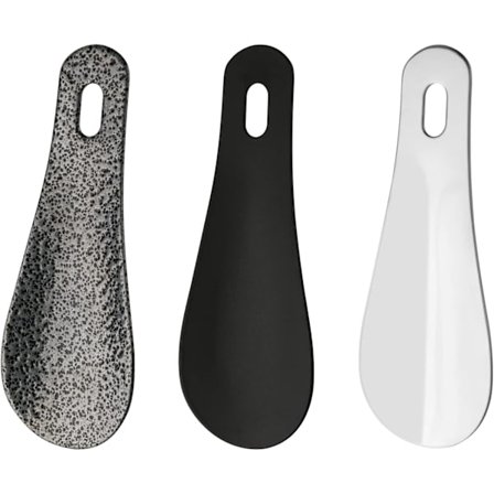 Mini Skohorn Set med 3 Rostfria Stål Metall Skohorn Skosked 10 cm Bärbart Sko Schlipp Rese Skosked Hjälpmedel Skohjälp för Män, Kvinnor och S