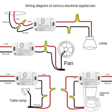 Tuya Wifi Smart Switch 10A Trådløs Timer Smart Home LED Lys Smart Life APP Stemmestyring Automatisering Modul