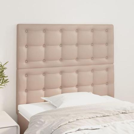 Vidaxl Huvudgavlar 2 St Cappuccino 90x5x78/88 Cm Konstläder Brun