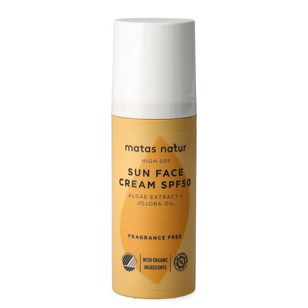 Matas Natur Ansigtssolcreme SPF 50 UP 50ml 50 ml, Skincare, Solcreme, Solcreme Til Ansigtet