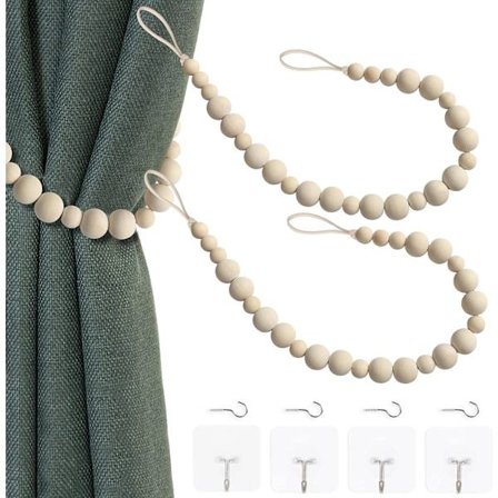 2 stk. Perle Gardin Bånd Boho Gardin Bånd Gardin Gardin Fix f