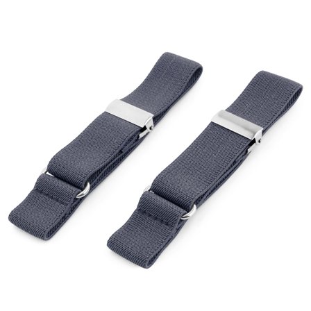 Wąskie przydymiane szare opaski do rękawów koszuli dla mężczyzn - Opaski do koszul