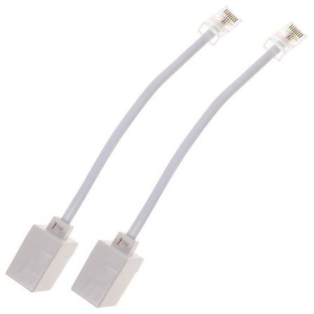 2 kpl RJ11 - RJ45 -sovitin puhelimesta Ethernet-sovittimeen puhelimesta Ethernet-kaapeliin