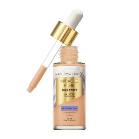 Max Factor Fondotinta Miracle Pure Skin Reset 2 in 1 Siero 30ml -