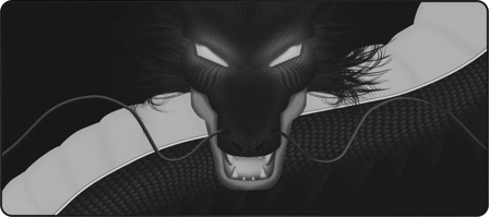 Mighty Setups Mighty Setup Dragon - Gamingmusmatta med drakmotiv och sydda kanter