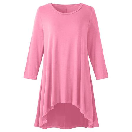 Tunikablus Med Rund Hals För Kvinnor Ruched T-shirt