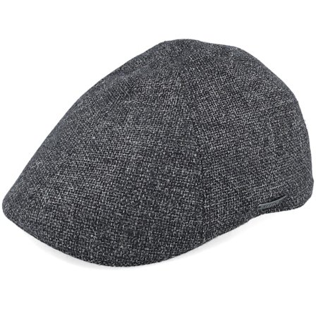 Stetson - Gris flatcap Gorra - Texas Virgin Wool/Linen Grey Flat Cap @ Hatstore