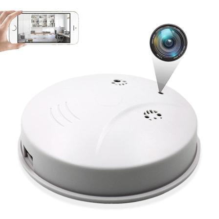 Bimirth Kamera Rökdetektor - Kamera Hd 1080p Wi-fi Nattsyn/rörelsedetektering/barnvaktkamera För Inomhus Säkerhet/stöd Ios/android Inget Ljud