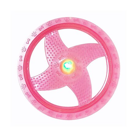 Hundefrisbee med blinkende LED-lys for lek om natten