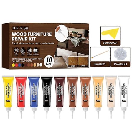 Puukalusteiden korjaussarja, huonekalujen kauneuden korjausmateriaali, korjaa haalistuneita kohtia