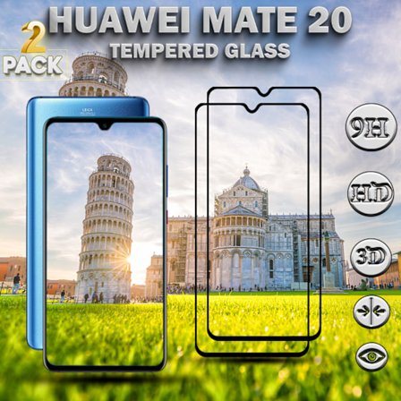 2-Pack HUAWEI MATE 20 Skærmbeskyttelse - Hærdet Glas 9H - Super kvalitet 3D