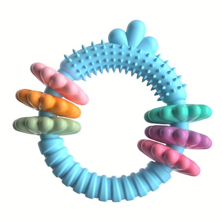 Uforgængelige tyggeringe til hunde - Holdbart gummi bidelegetøj til små og mellemstore hunde, interaktive træningsredskaber til bekæmpelse af 